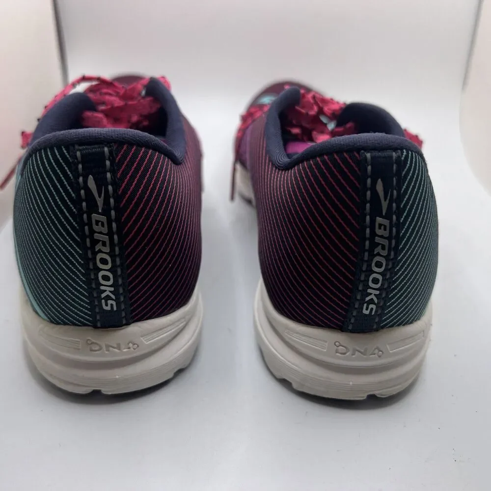Brooks Women's Running Shoes in Maroon, Pink & Teal - Picture 4 of 10